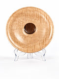 10-inch Figured Maple Memorial Valet Tray with Rosewood Medallion