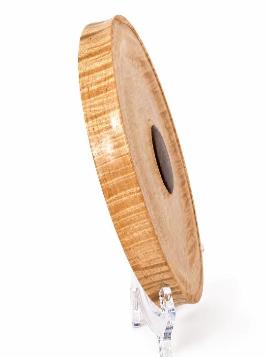 10-inch Figured Maple Memorial Valet Tray with Rosewood Medallion