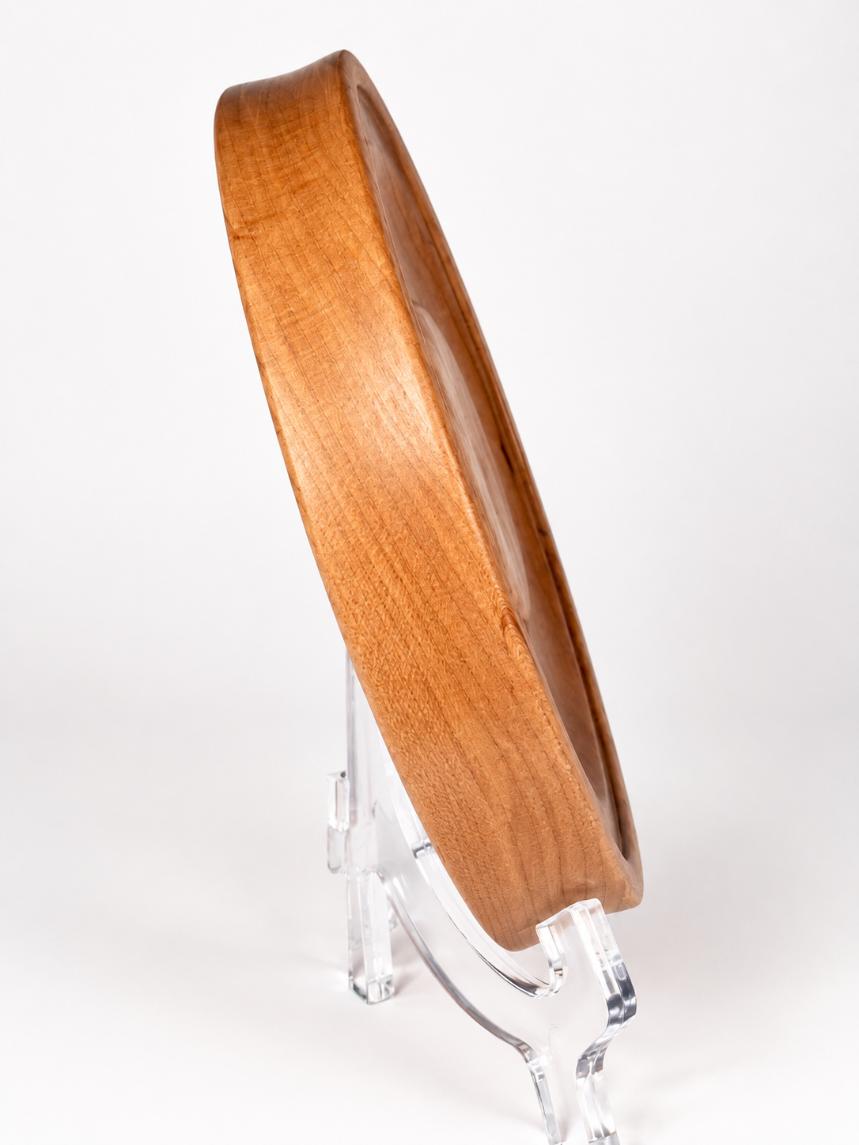 6½‑Inch Figured Cherry Valet Tray with Figured Maple Medallion