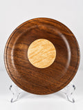 6½-inch Black Walnut Valet Tray with Figured Maple Medallion