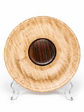 6½-Inch Figured Memorial Maple Valet Tray with Rosewood Medallion