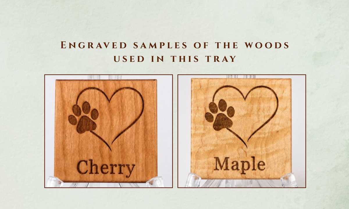 6½-Inch Figured Memorial Maple Valet Tray with Rosewood Medallion