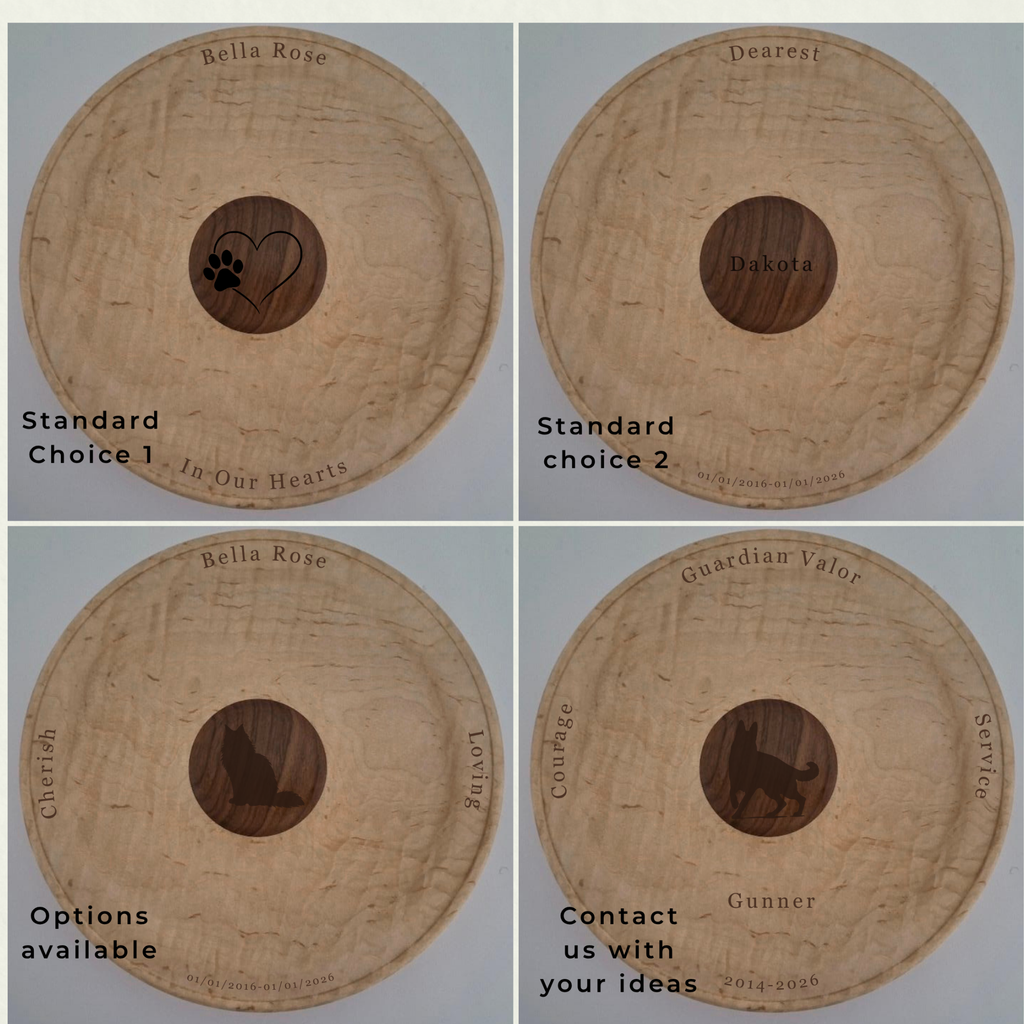 10-inch Figured Cherry Valet Tray with Figured Maple Medallion